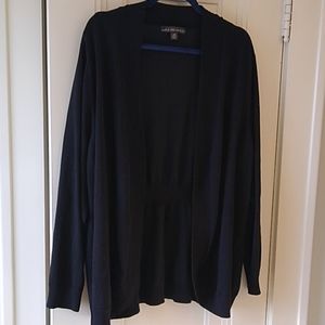Black cardigan sweater